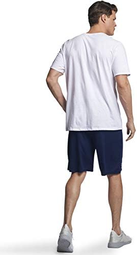 Мъжки тениски и потници Russell Athletic от памучна смес Dri-Power, Отводящие влагата, Със защита от миризмата, UPF 30 +, Размери S-4x