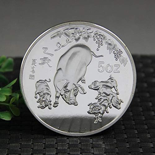 Година На Свинята Сребърно Покритие Монета Големи Възпоменателни Монети, Китайският Зодиакален Знак На Животни Coi
