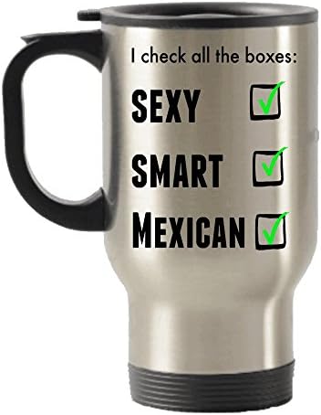 Секси Умни Мексиканска Гордост Пътуване От Неръждаема Стомана, Изолирани Чаши Mug