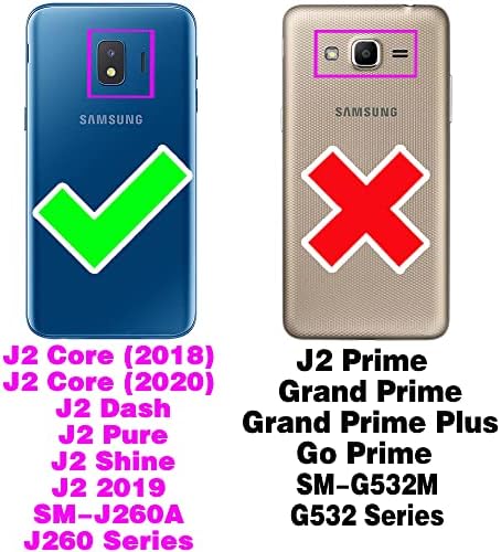 Съвместим с Samsung Galaxy J2 Pure J2 Основната J 2 Dash 2J Чанта-портфейл Shine и Защитно фолио за екран от закалено Стъкло, Флип-Държач