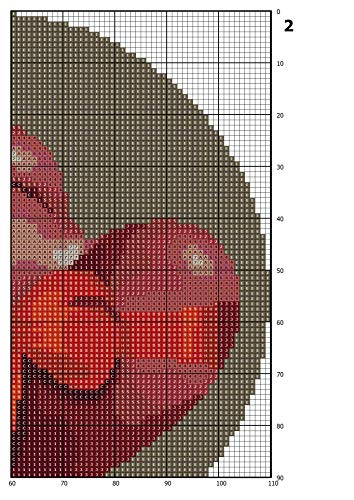 Схеми за кръстосан бод PDF, Дизайн на Фигурата кръстат бод с Красиви Сърца за начинаещи, Проста модерна схема за кръстат бод DMC за курсове, Подарък за Свети Валентин с?