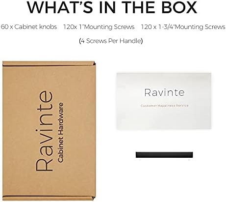 Ravinte 60 Плътна Опаковка 3 Инча от центъра до центъра на Тънки Квадратни Дръжки на чекмеджета от дървен материал Дръжки на Кухненски