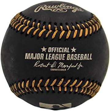 Рики Хендерсън с автограф / с подпис на Официалния представител на Мейджър лийг бейзбол Окланд Роулингса Черен на цвят с надпис Човек