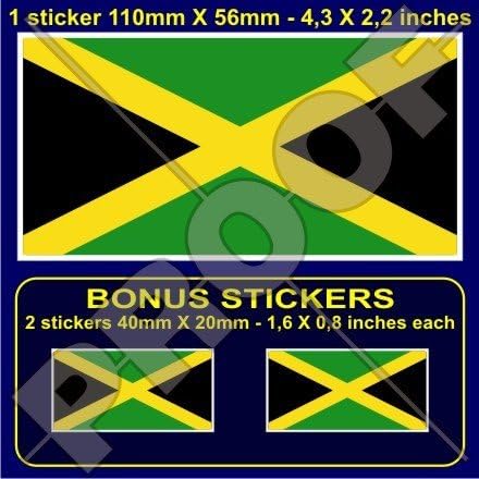 ЯМАЙКА Флаг Ямайка Карибски 4,3 (110 мм) vinyl броня стикер, стикер x1 + 2 БОНУС