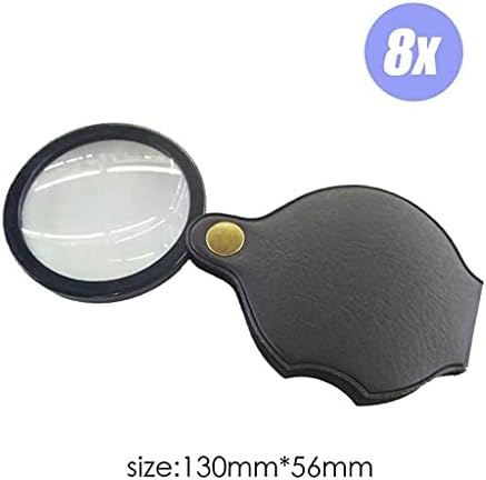 WPYYI 6X/8X/10X Мини Покет Сгъваема Лупа Бижу Увеличително Стъкло Eye HD Glass Лупа Стъклена Леща Преносима Лупа (Размер: 6X)