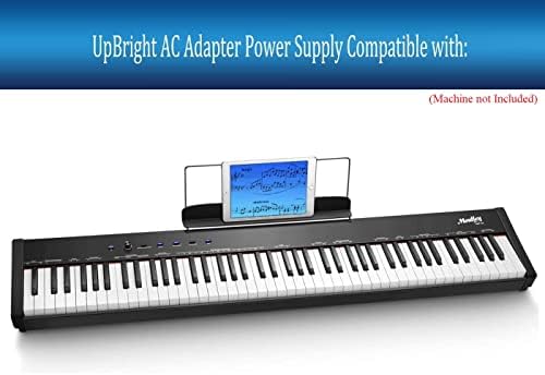 Адаптер UpBright 12 v ac/dc, Съвместим с модел Moukey на ЕП-110 MEP110, Дигитално Пиано, за начинаещи, 88 клавиша, в пълен размер Полувзвешенная