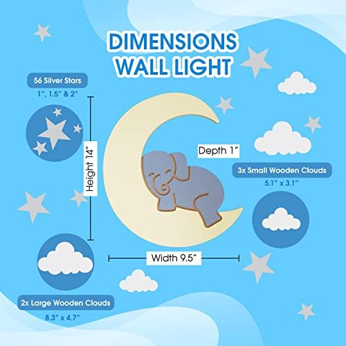 Стоки от Hos Elephant Night Light – Led нощна светлина под формата на Слон, за деца – Led монтиран на стената лампа под формата на Приятен
