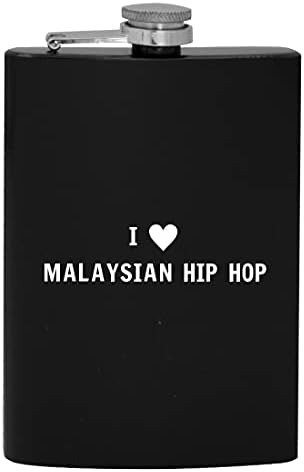 Аз с цялото си сърце обичам малайзия хип-хоп - фляжка за алкохол на 8 унции