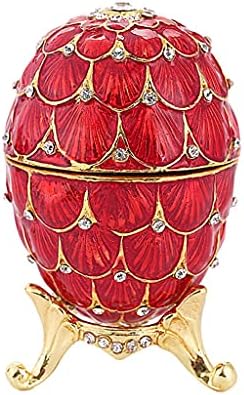 JAHH Кристален Ковчег за Украшения във формата на Яйца с Шипове, Пръстен, Огърлица, Подарък кутия, Колекция от Притежателите (Цвят: C)