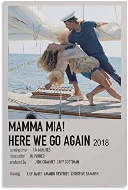 Ретро Двойка Любов Естетика Плакат Mamma Mia Филм Плакат за Спални Естетически Стенен Декор Платно W Стенни Художествени Картини на Платно