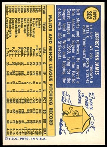1970 Topps 302 Джеф Джеймс Филаделфия Филис (Бейзболна карта) в Ню Йорк+ Филис