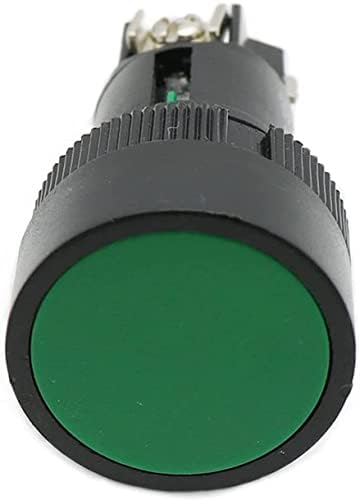 UNCASO 10 бр./лот 22 мм Незабавен Бутон Превключвател Кръгли Винтове Плоски Кръгли, без + NC XB2-EA142 XB2-EA131 XB2-EA121 (Цвят: черен