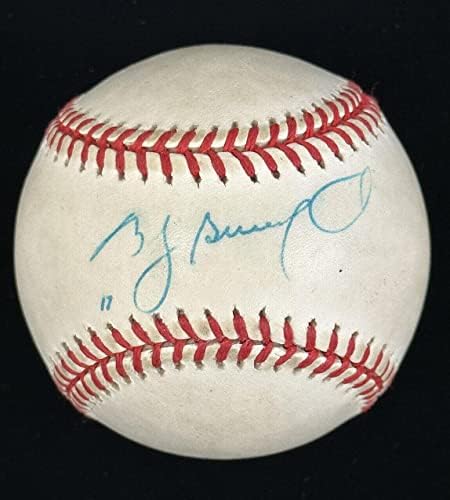 Би Джей Сурхофф 17 От Балтимор Ориолз ПОДПИСА Официален MLB бейзбол Selig с бейзболни топки с голограммами и автографи