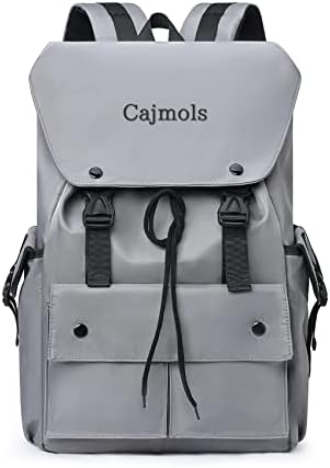 Раница Cajmols, Водоустойчива чанта за книги, Висока чанта за Колеж, Лесен Случайни Раница, Раници за преносими компютри (A - Сив)
