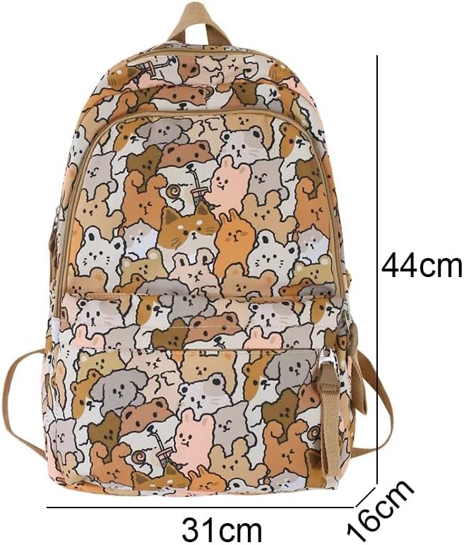 LSDJGDDE/ Дамски чанта за книги с анимационни принтом, Модни дамски сладка училищна чанта за отдих, раница за лаптоп с графити за момичета,