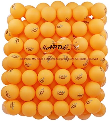 MAPOL 100 Броя 3-Звездни Оранжеви Тренировъчни Топки За Пинг-понг Advanced Table Tennis Топки
