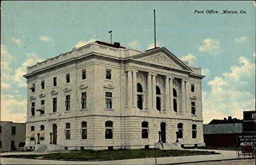 Post office Мейкон, Джорджия, Джорджия Оригинални Старинни Пощенски картички 1913 г.