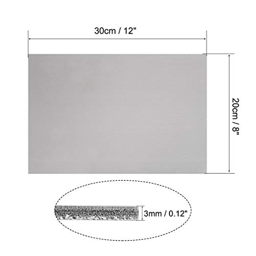 лист от разпенено PVC uxcell 3 мм (1/8 инча) -8 x 12 Сив цвят за Табели, Дисплеи, цифрови ситопечат 3 бр.