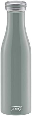 Бутилка от неръждаема стомана с вакуумна изолация Lurch за студени и топли напитки, 0,5 л, 7,7 x 7,7 x 26,3 см, перлено-сив