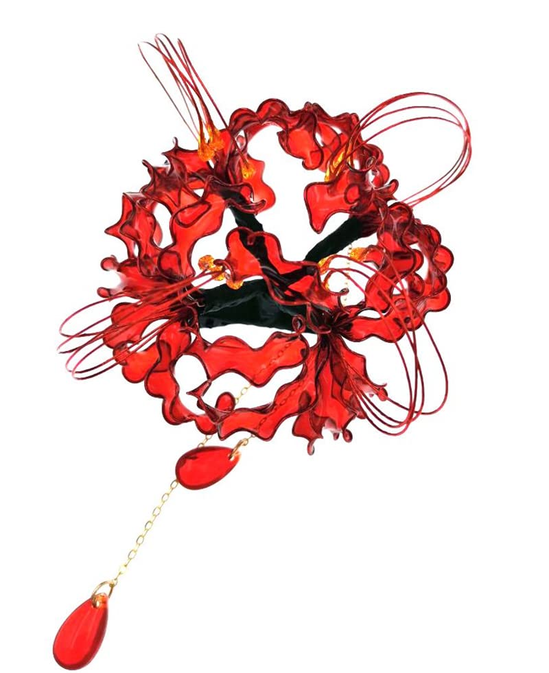 MIAO WU Шнола за Коса с Цветя Модел Lycoris Radiata Ръчно изработени Аксесоари за Коса Кимоно Hanfu, Изкуствени Скоби за Младоженци,
