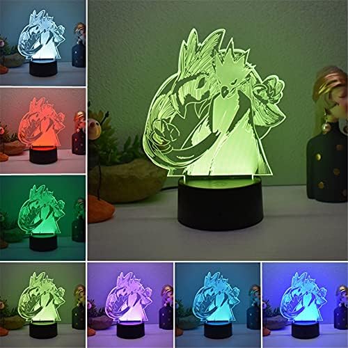 Fumikage Tokoyami 3D Лампа Аниме и Манга USB лека нощ Настолни Лампи за Декорация на Дома Светлини Свети Валентин/Коледен подарък (7