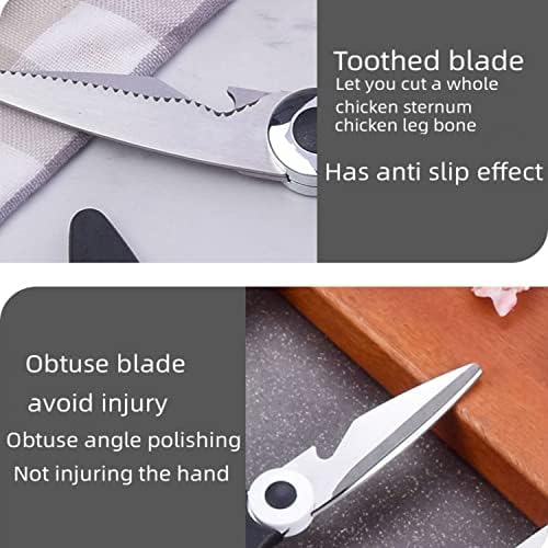 Универсални ножици Кухня -Кухненски ножици, Остри кухненски ножици от неръждаема стомана, Универсални ножици за тежки условия на работа,