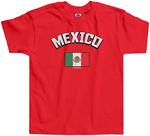 Тениска за деца с Мексиканския флаг Threadrock Little Boys' Mexico за малки момчета