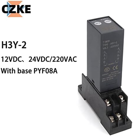 XIRIXX Малък цифров дисплей H3Y-2/H3Y-4 релета за време със закъснение на цикъла 12V24V220V с основния конектор PYF08A/14A (Цвят: AC220V,