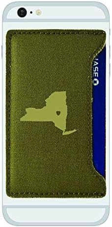 Здрав Платно Държач за карти за мобилен телефон в Ню Йорк-I Heart My State-Маслина