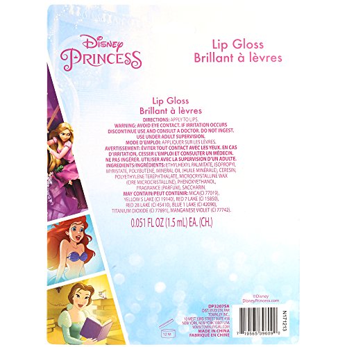 Набор от супер Блестящи блесков за устни Townley Момиче Disney Princess, 0,05 течни унции (опаковка от по 7 броя)