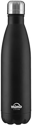 Термос за вакуум бутилки Premier Housewares Mimo, Матиран, 350 мл, Неръждаема стомана, Черен, 7 x 7 x 28 см