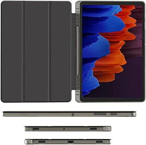 Калъф Soke за Samsung Galaxy Tab S8 +/S7 FE/S7 Plus 12,4 инча с притежателя на S Pen (Черен +Black)