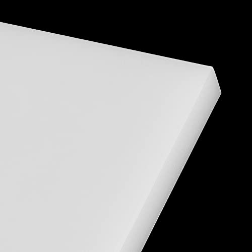 ZEONHEI 2 Опаковката Бели листа UHMW с размери 12 x 12 см, Пластмасова лист UHMW с дебелина 1/2 инча, Полиетиленов лист със си ултра